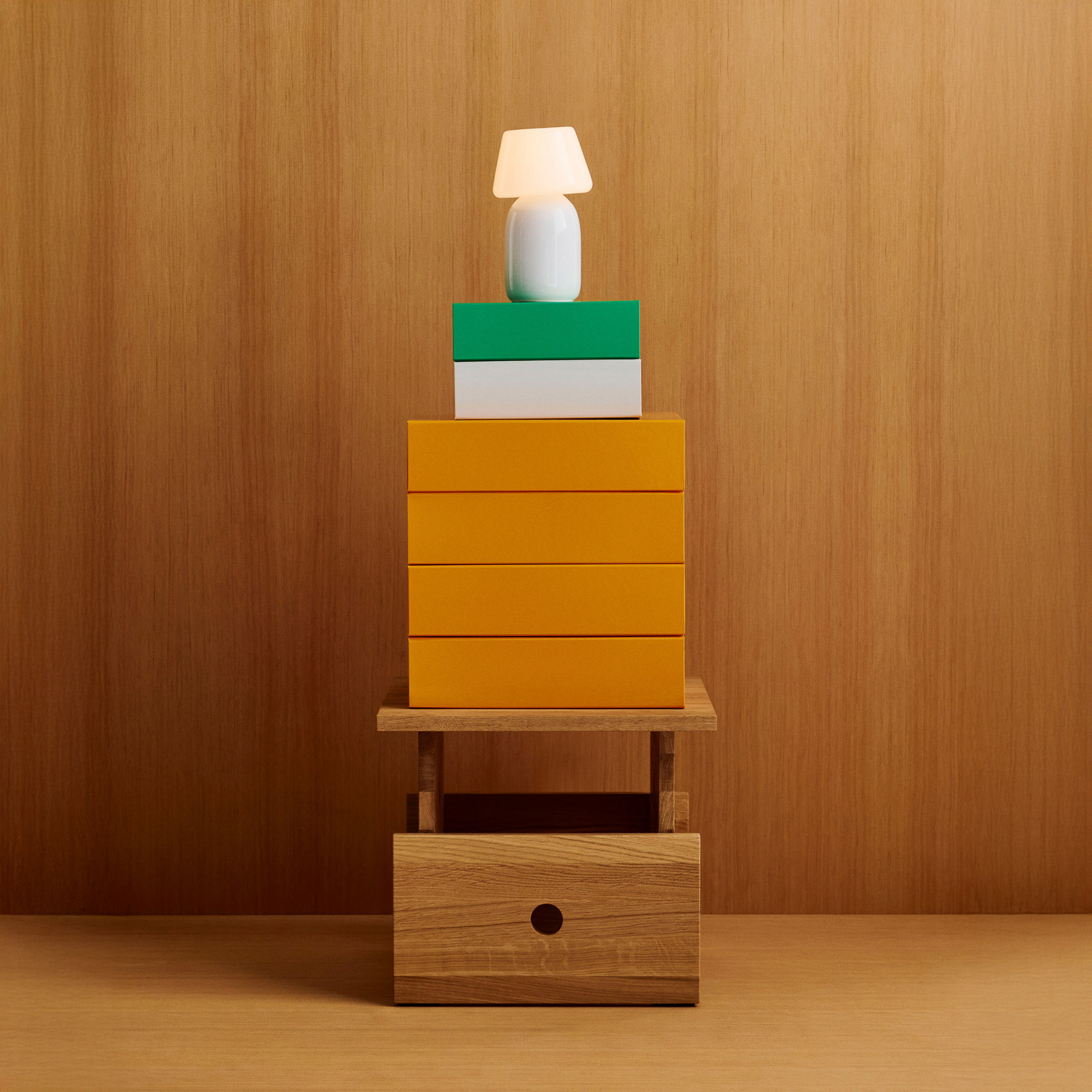 Wood Box sidobord, oljad ek, höjd 35 cm - HAY