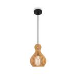 Maytoni Roots pendant light, Ø 20 cm, height 27 cm, beige, wood