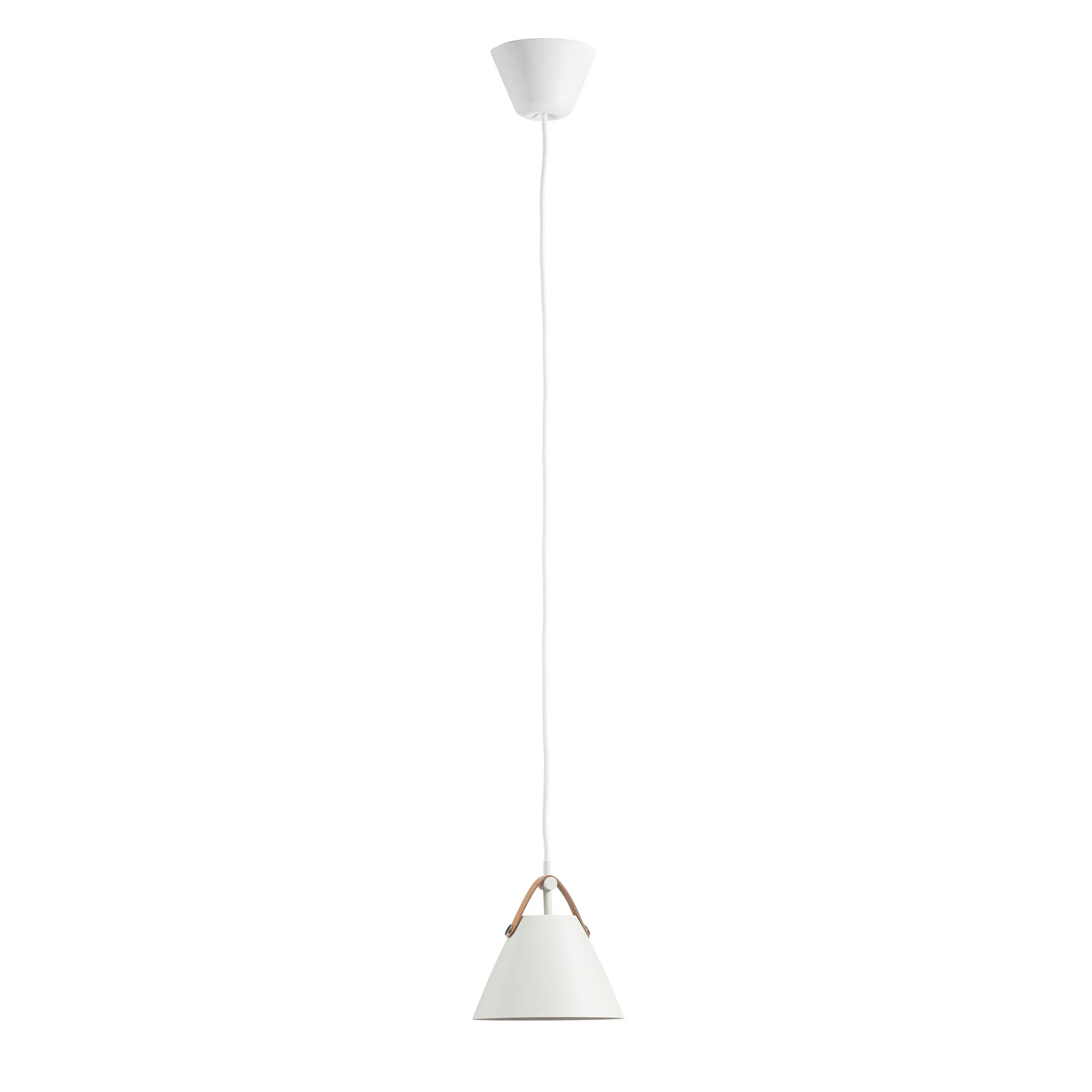 Candeeiro suspenso Strap, Ø 16,5 cm, branco