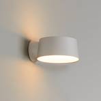 LOOM DESIGN LED wall light Cookie, white, aluminium, Ø 15 cm