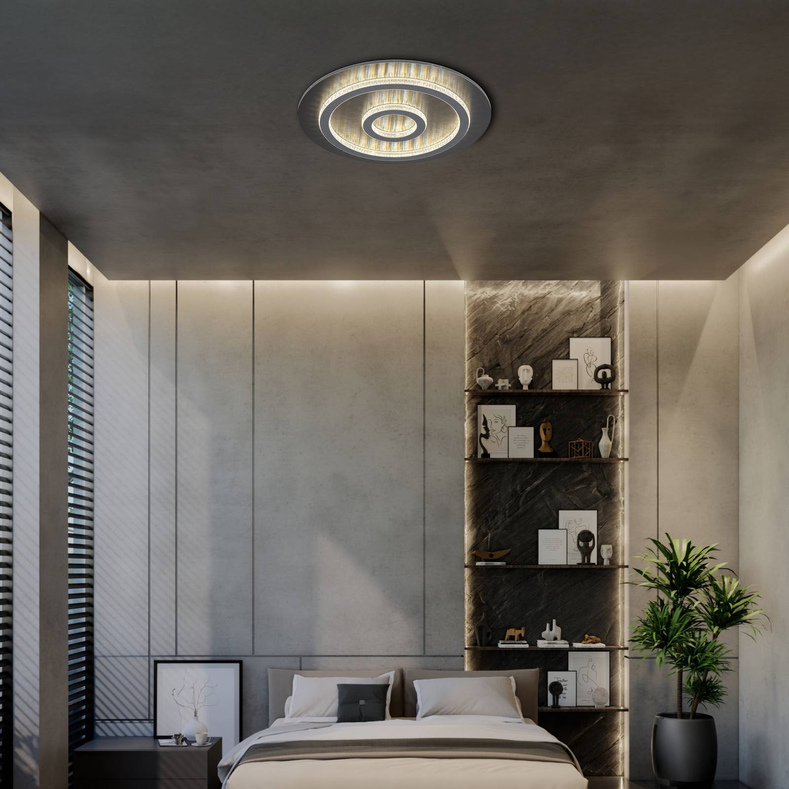 Lampa sufitowa LED Jayden, czarna/antracytowa, CCT, ściemniana