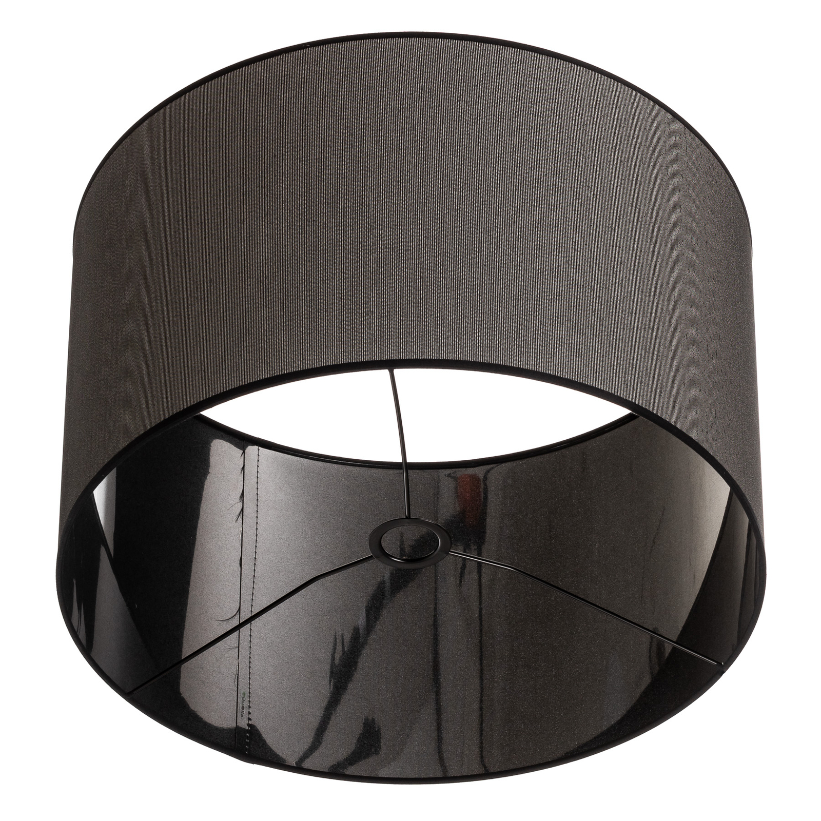 Lampeskjerm Roller Ø 50 cm, svart/sølv