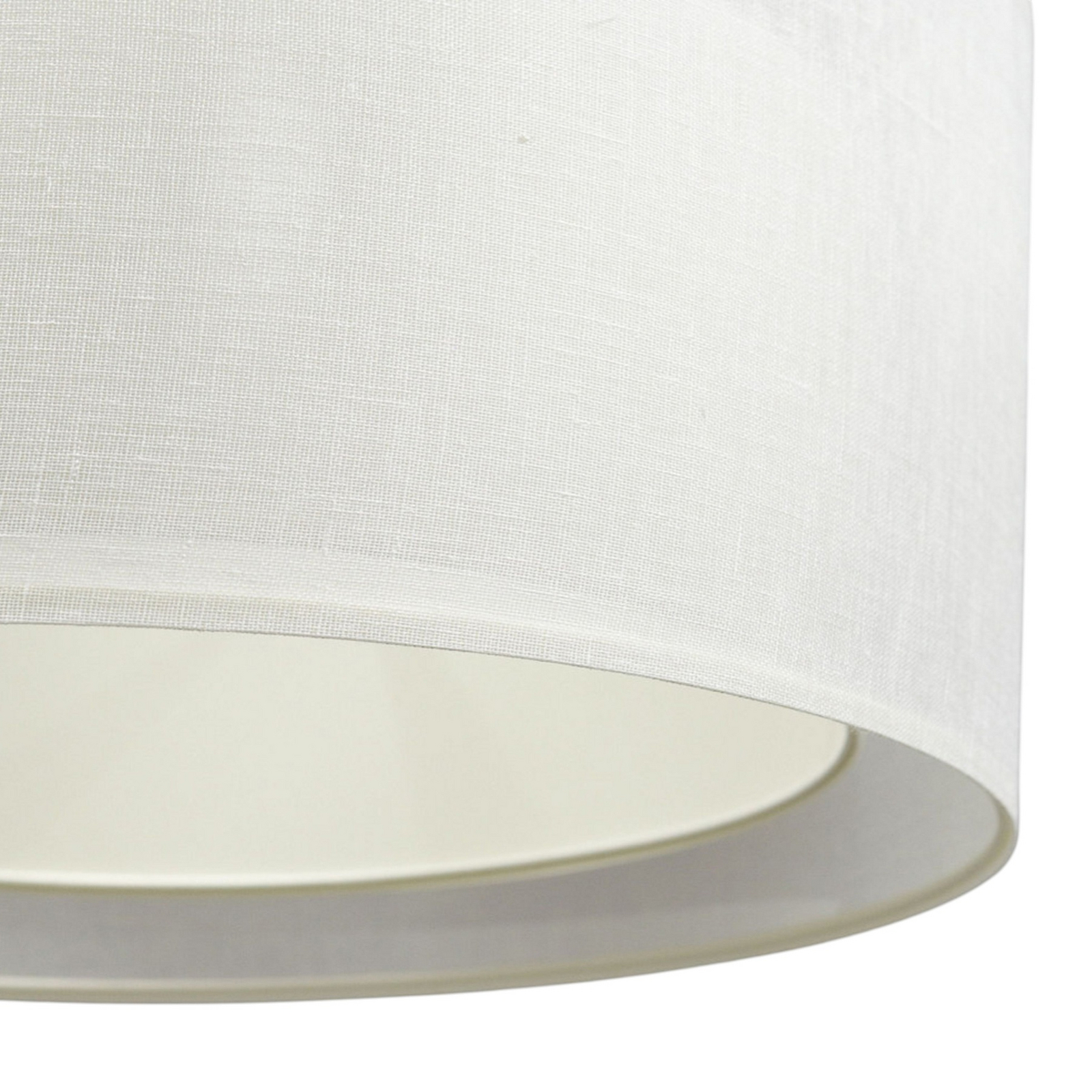 Duo Den Light rippvalgusti, kreem, Ø 50 cm, lina, PVC