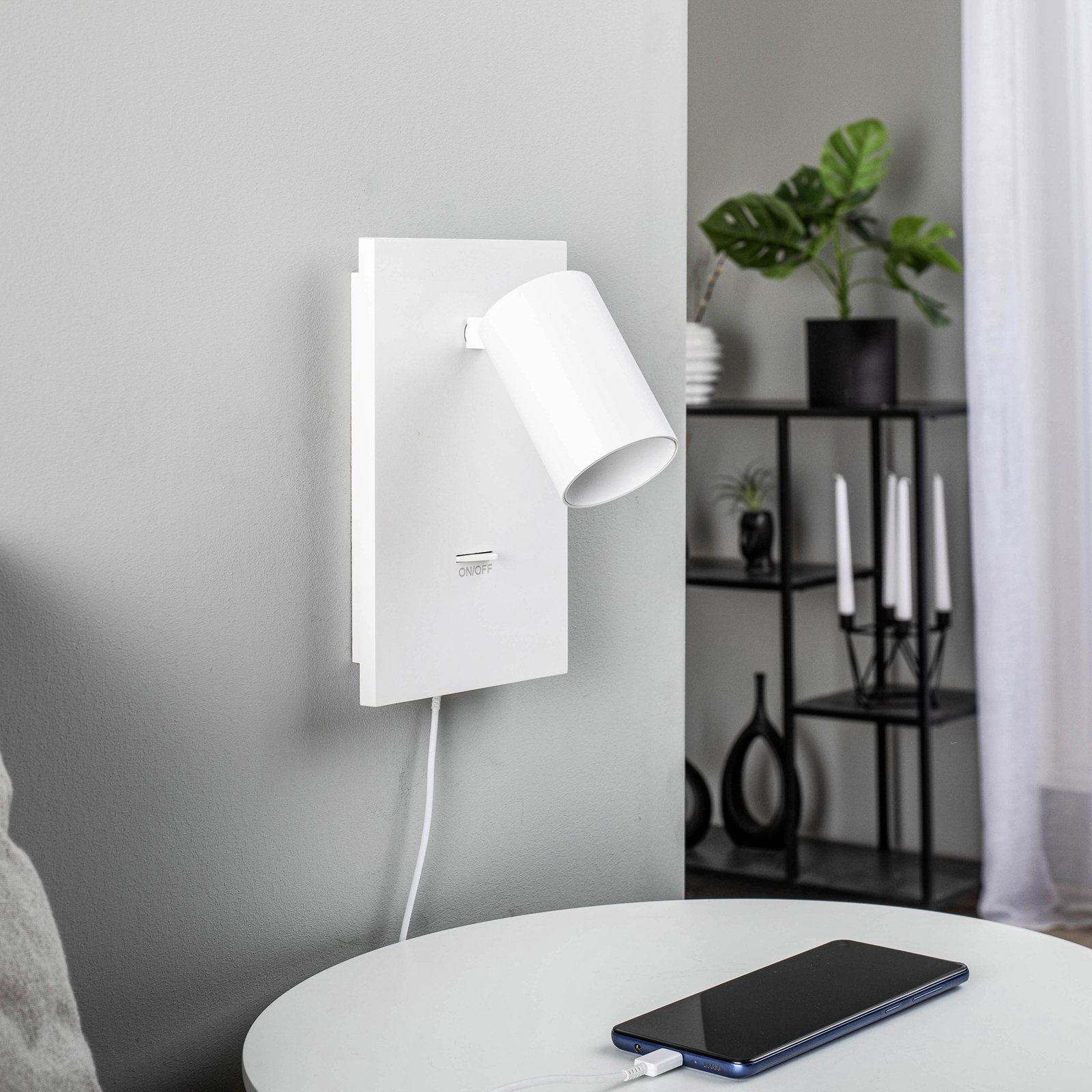 Brinja Applique da Parete USB White - Arcchio