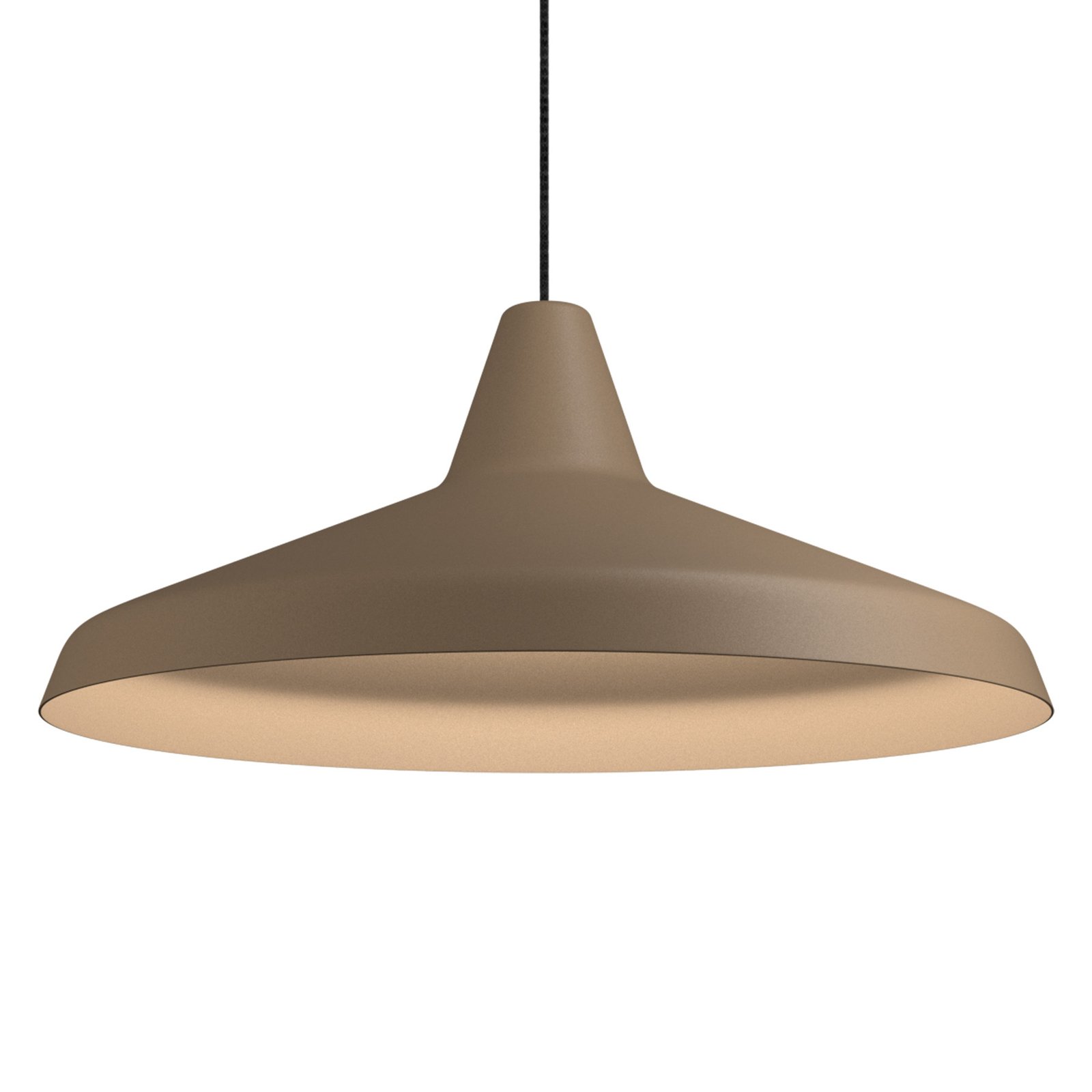Hängelampe Titan mit weitem Metallschirm