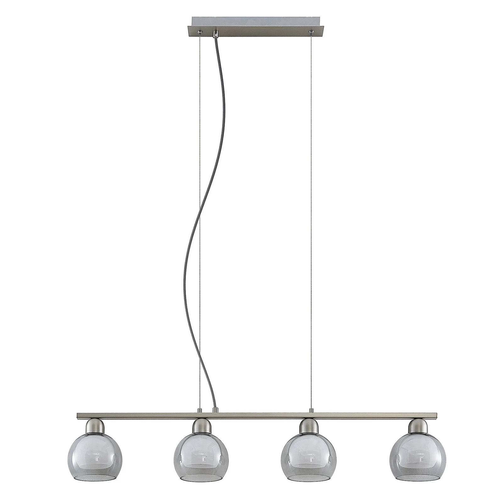Lucande Kaiya hänglampa, glas, 4 lampor