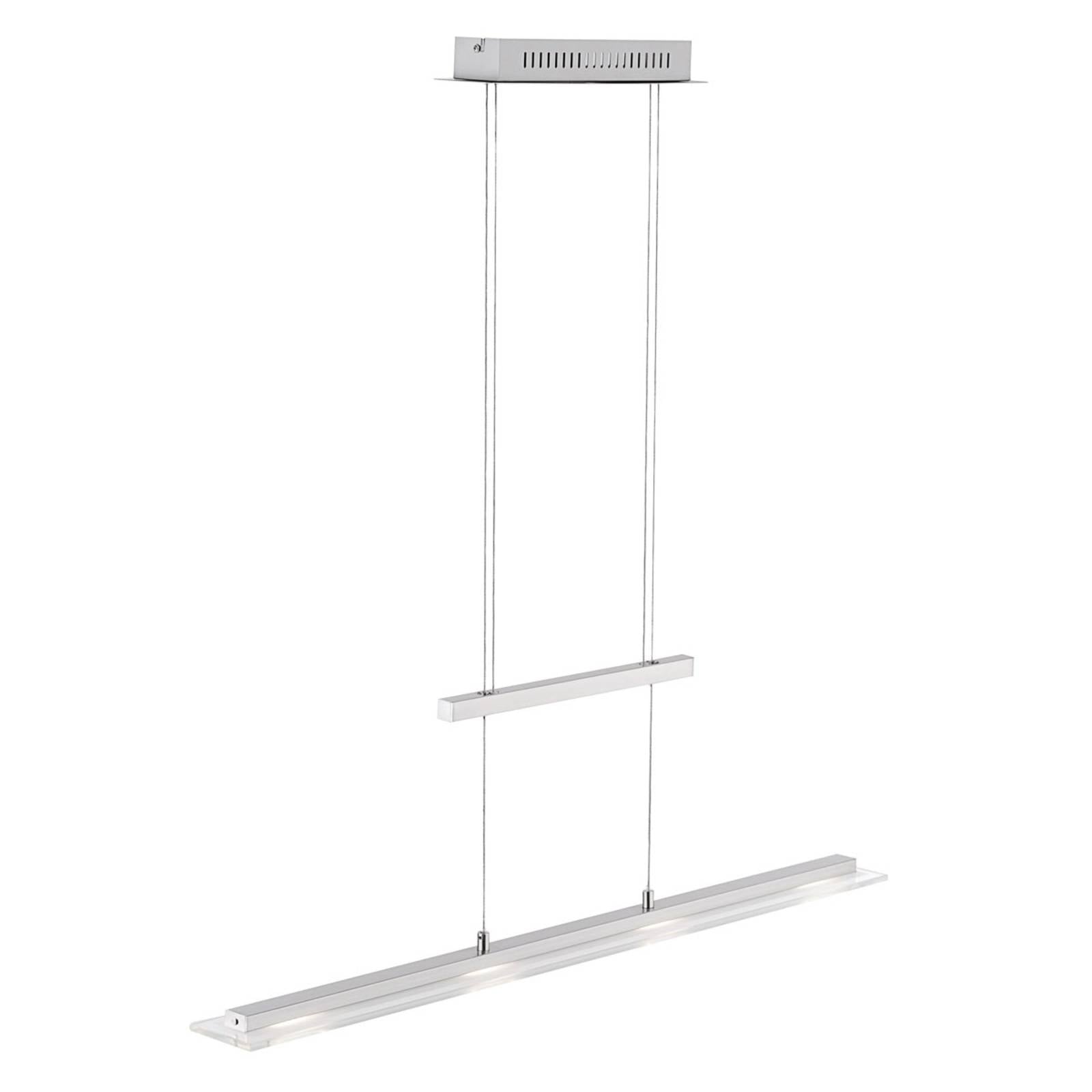 LED-Hängeleuchte Tenso, nickel, 64 cm, Metall, CCT, Dimmer