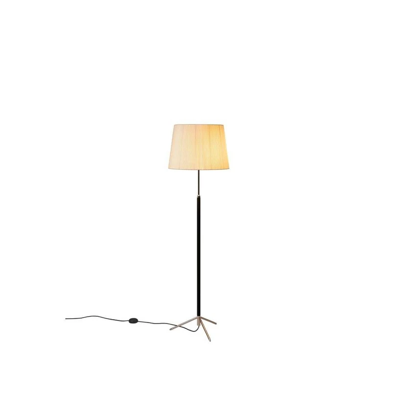 Santa & Cole – Pie de Salón G1 Stehlampe chrom/beige, Ø40 cm