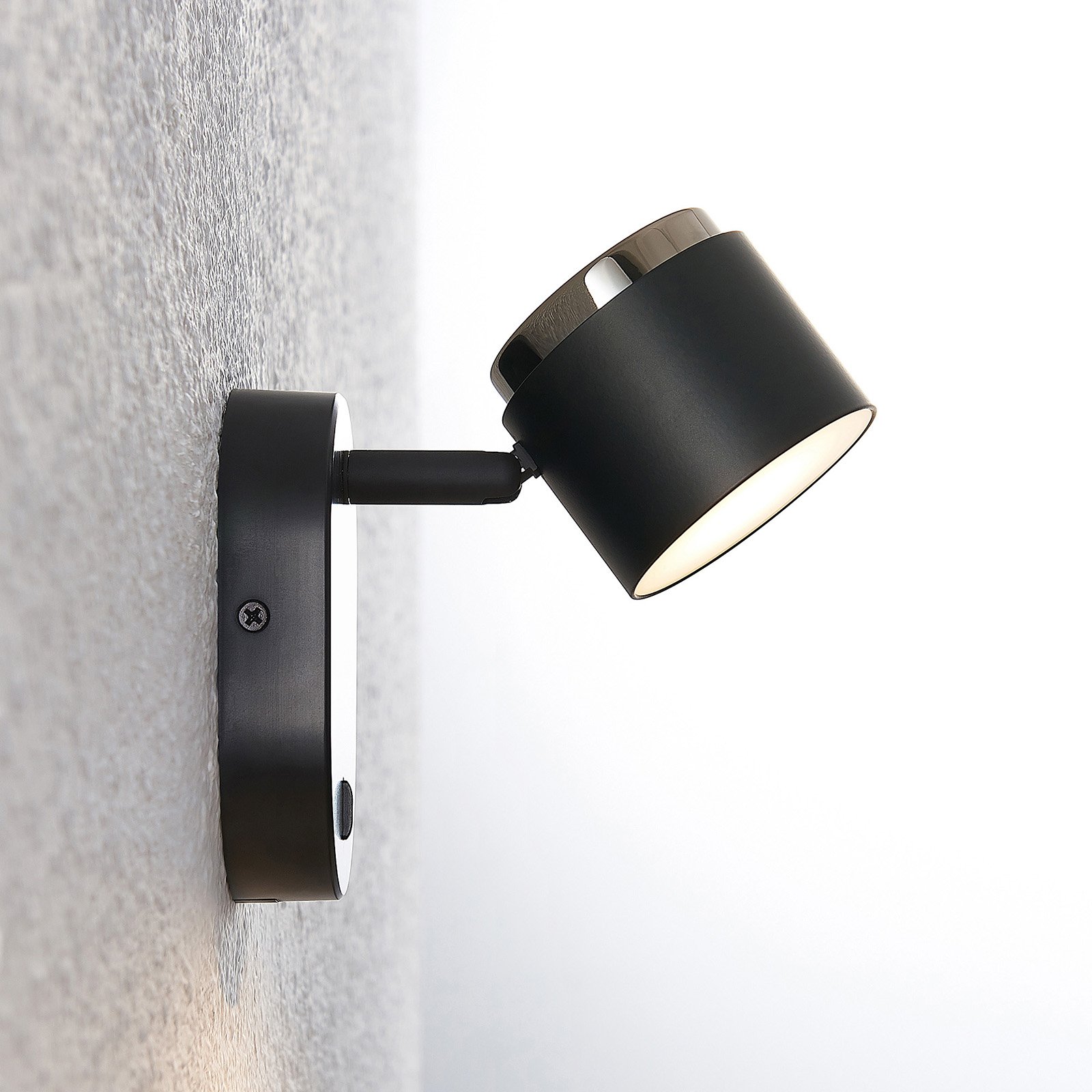 Lindby Marrie Spot LED avec interrupteur, noir