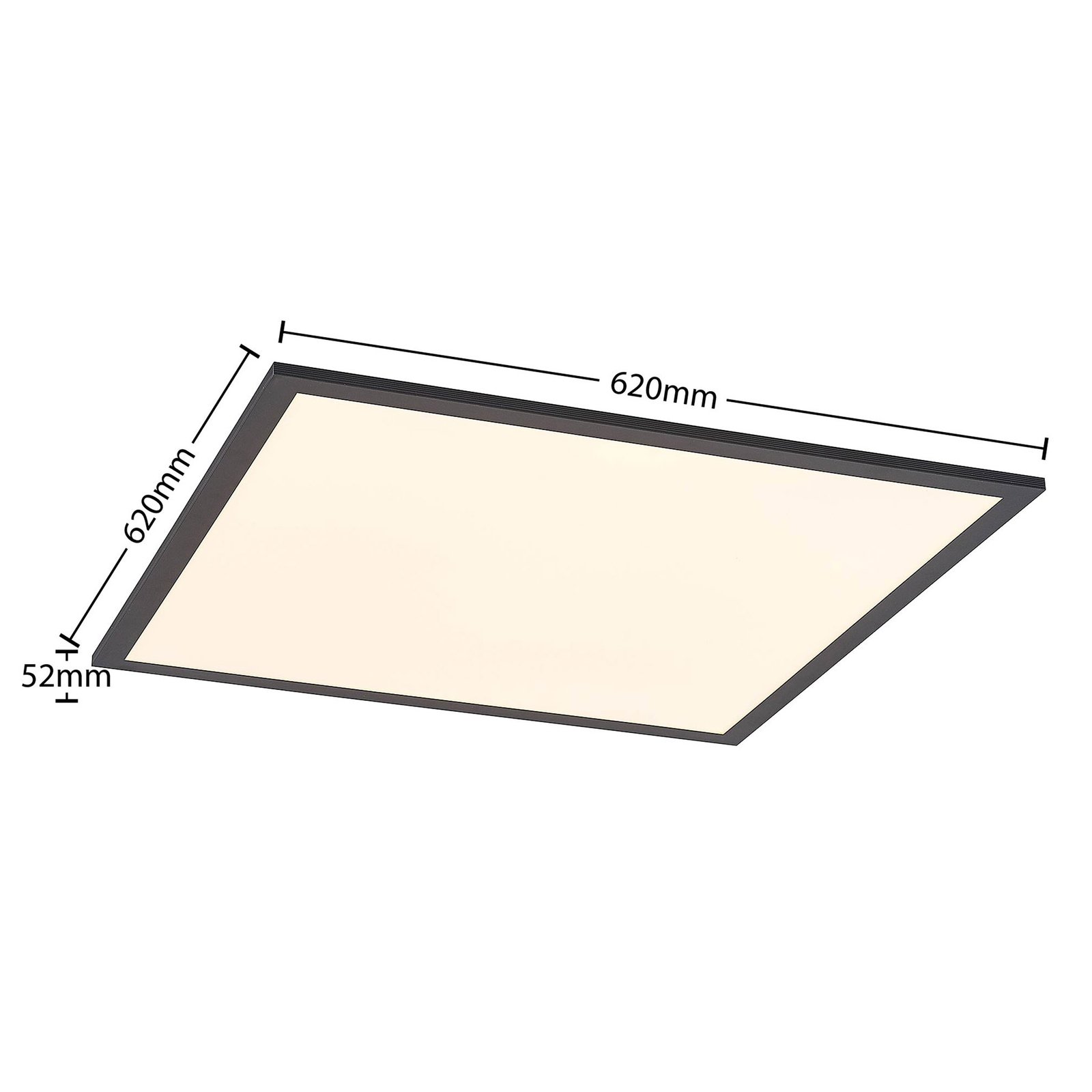 Nelios Ceiling Lamp LED 2700-6500k 62x62 Black - Lindby