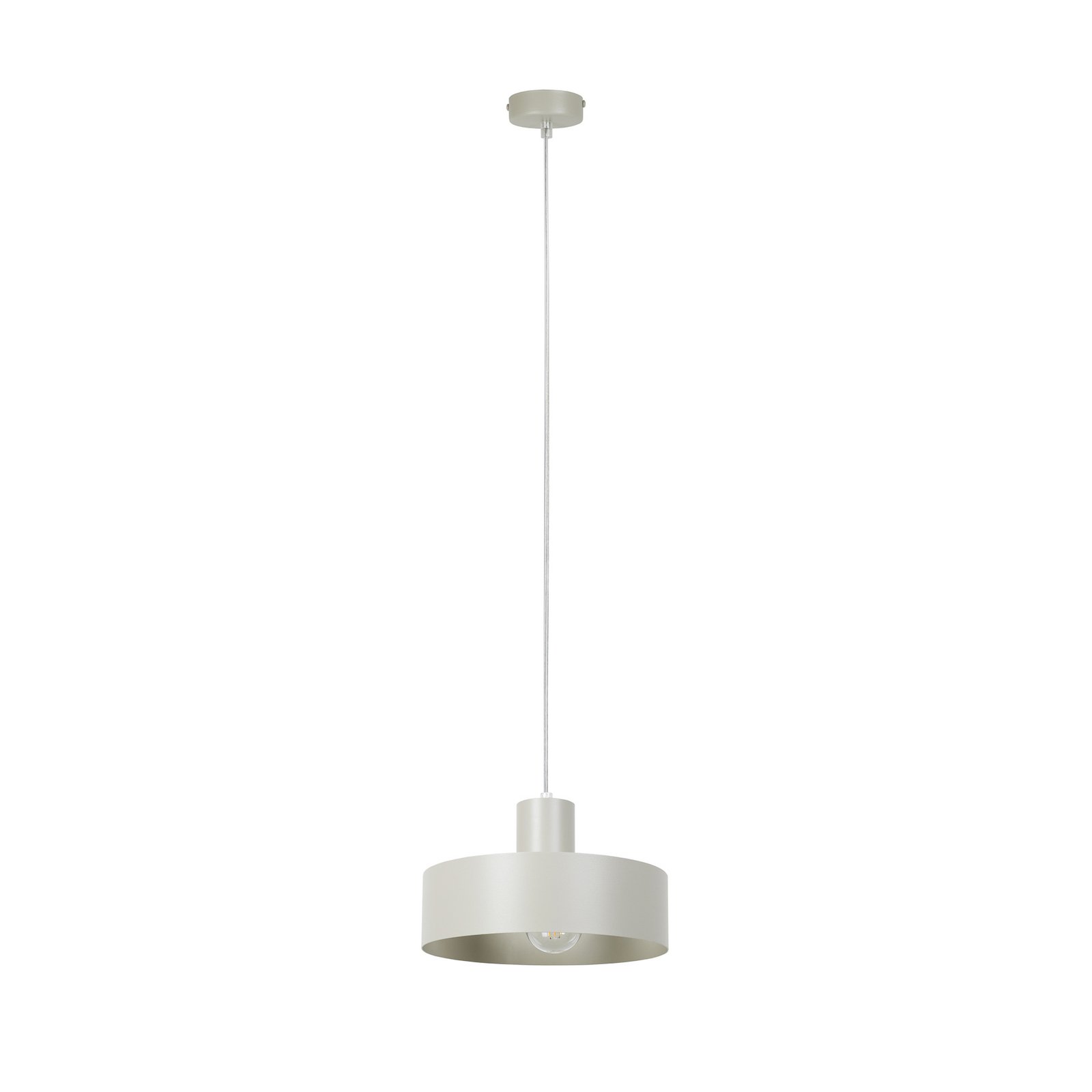 Závěsné světlo Rif M, taupe, 1 žárovka, Ø 25 cm, ocel 