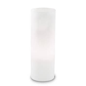 Bordlampe Edo av hvitt glass