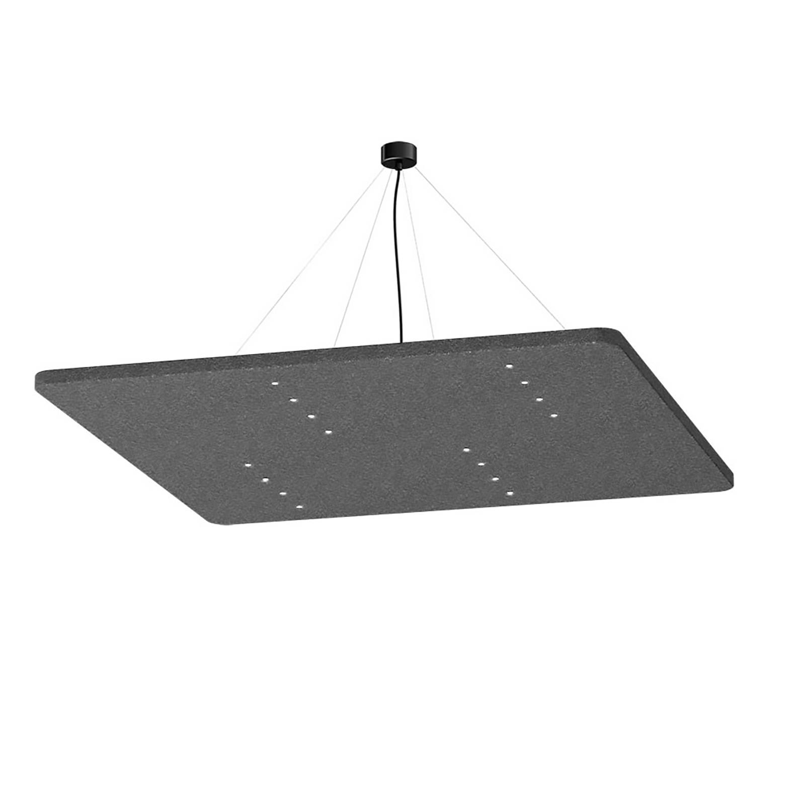 LEDWORKS Sono-LED Square 16 suspendu 930 38° gris