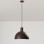 Hängeleuchte Kure, schwarz-braun, Metall, Ø 30 cm, E27
