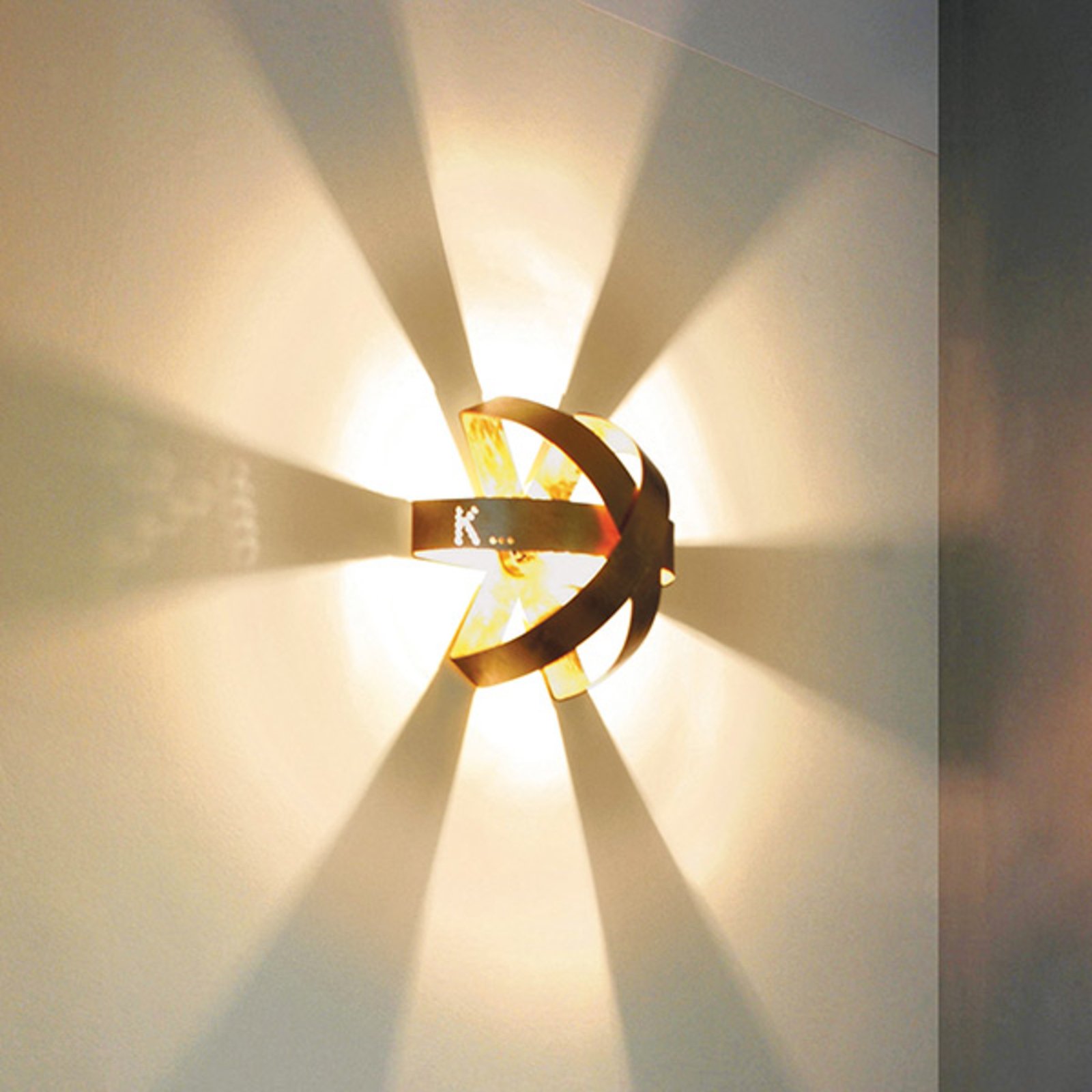 Lámpara de pared y de techo Ecliptika dorada 40 cm