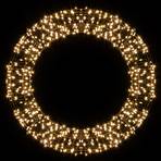 LED božićni vijenac, zlatni, 800 LED dioda, Ø 50 cm