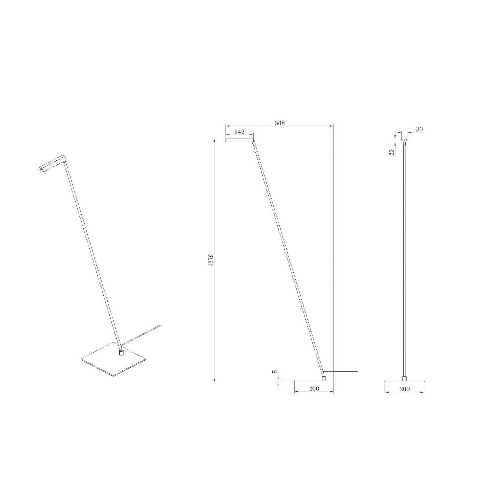 LED Stehleuchte mit Lesearm Lavale in Ocker 3W 130lm günstig online kaufen