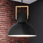 Lampa wisząca Lubenham z metalowym kloszem