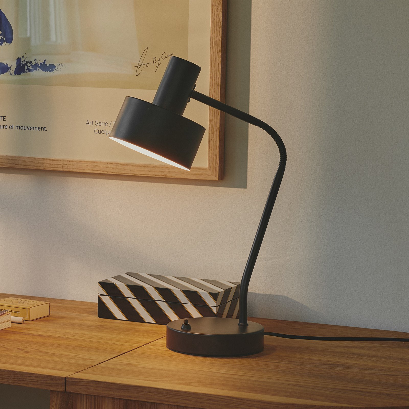 Nordlux Lampă de masă Matis metal abajur reglabil negru - Studiu / Birou