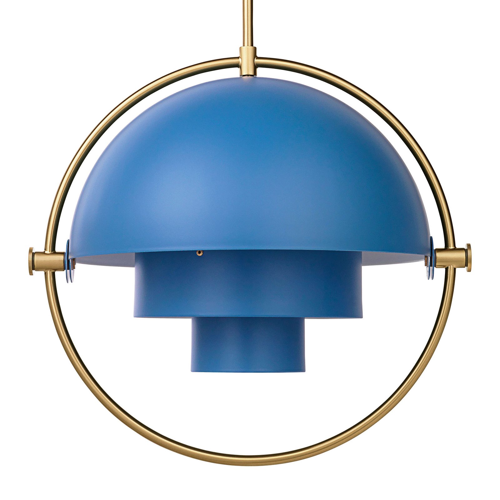 Gubi hanglamp Lite, Ø 36 cm, messing/blauw