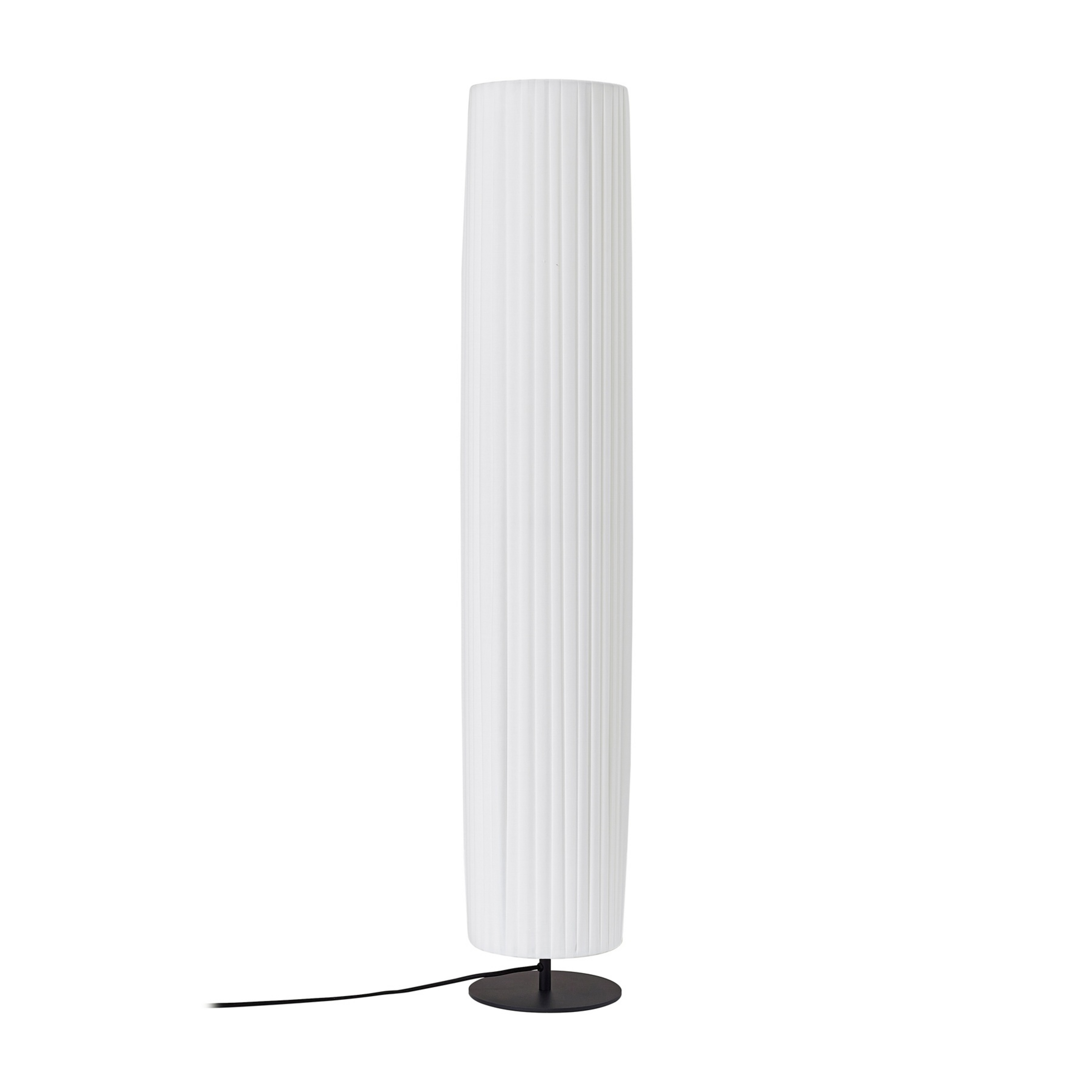 Virelle gulvlampe, hvid, tekstil, højde 117 cm, E27 - Lindby