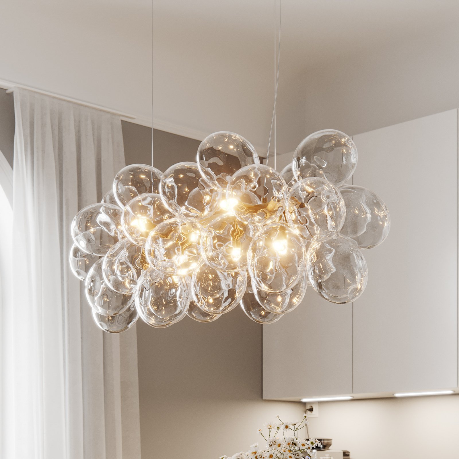 Gross Bar Lampa Wisząca L80 Mosiądz/Przezroczysty - By Rydéns