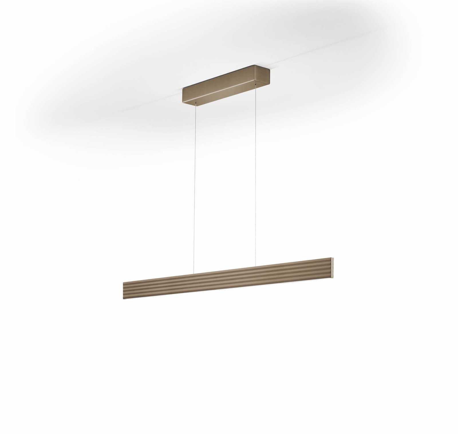 Fara lámpara colgante LED, arriba/abajo, longitud 112cm bronce