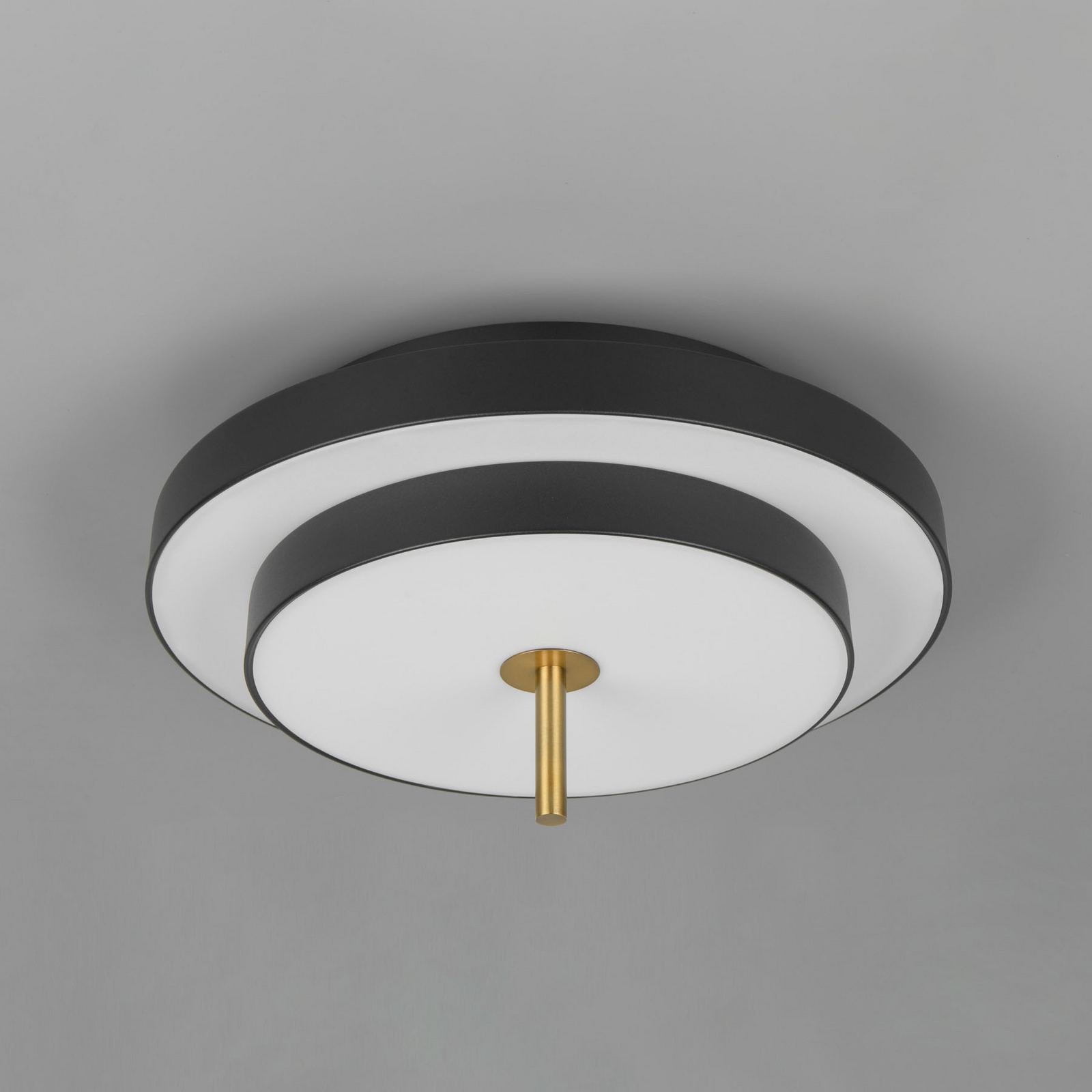 LED-taklampa Keaton, svart/guldfärgad, Ø 40 cm, CCT LED-taklampa Keaton, svart/guldfärgad, Ø 40 cm, CCT