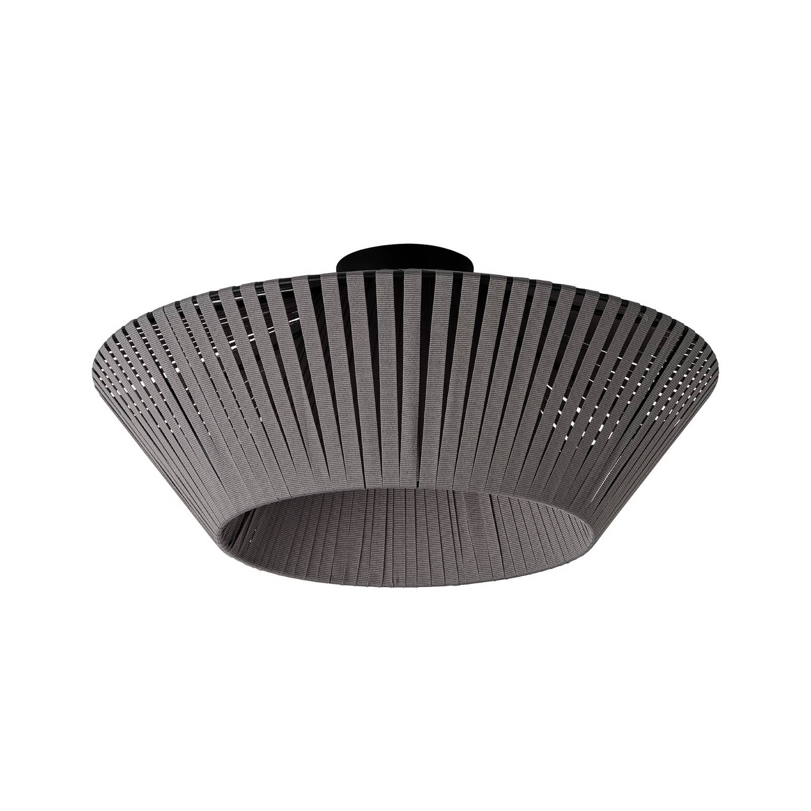 OSRAM Deckenlampe Decor Stripes grau, Ø 40,5 cm, Textil, E27
