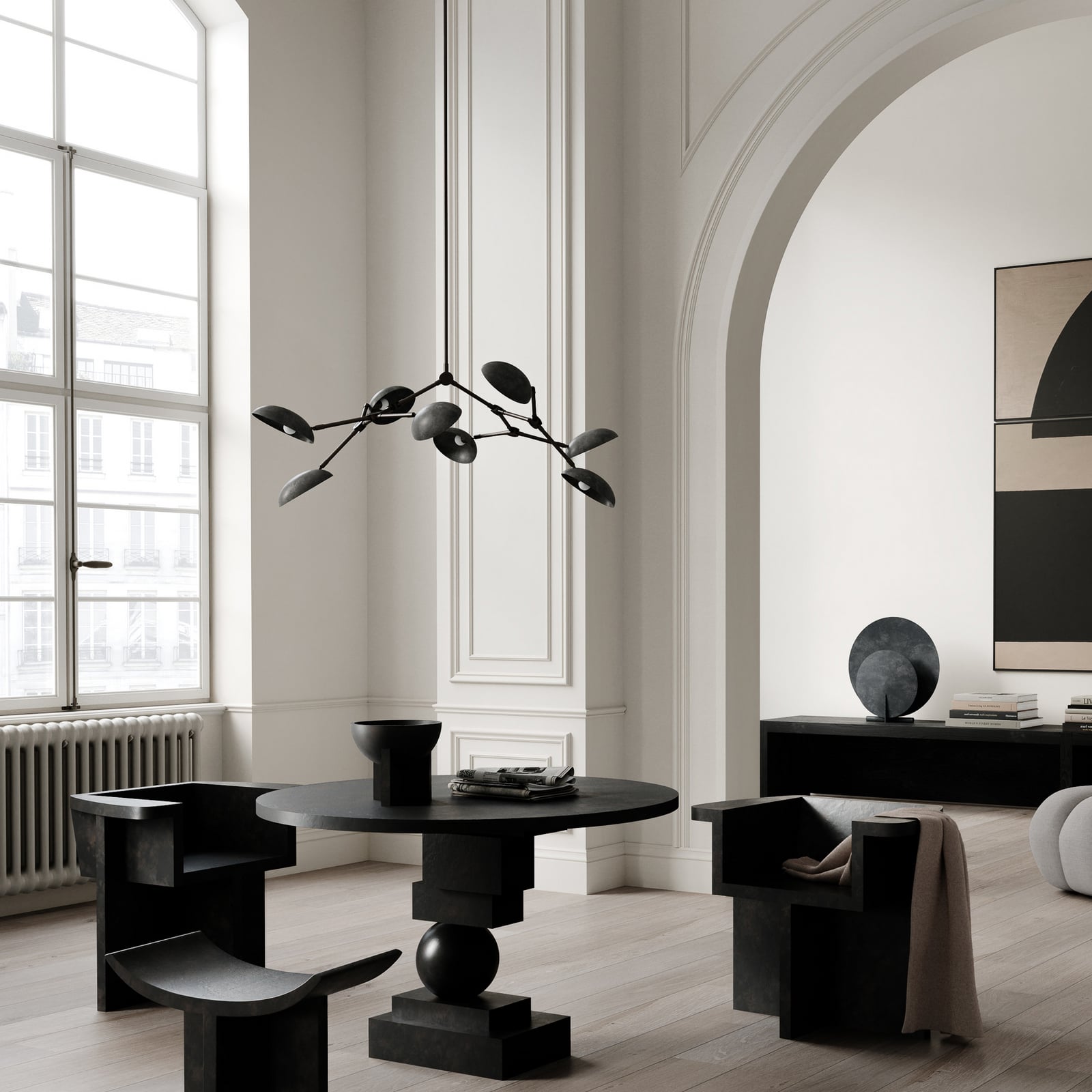 Viseći luster, tamnosivi, 85 cm, 8 svjetala - 101 Copenhagen