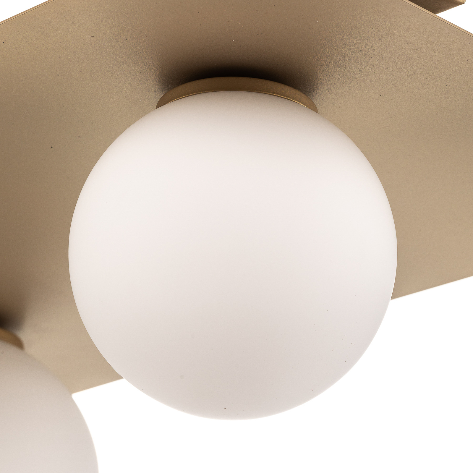 Firn ceiling light, angular, 3-bulb, gold