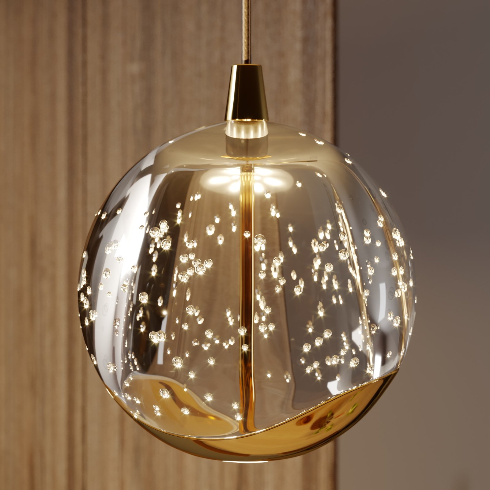 Hayley 5 Line Pendelleuchte Clear/Gold - Lucande
