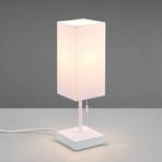Ole table lamp with USB port, white/white