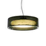 Lámpara colgante LED MARSET Ringo, Ø 90 cm, verde TRIAC, plástico