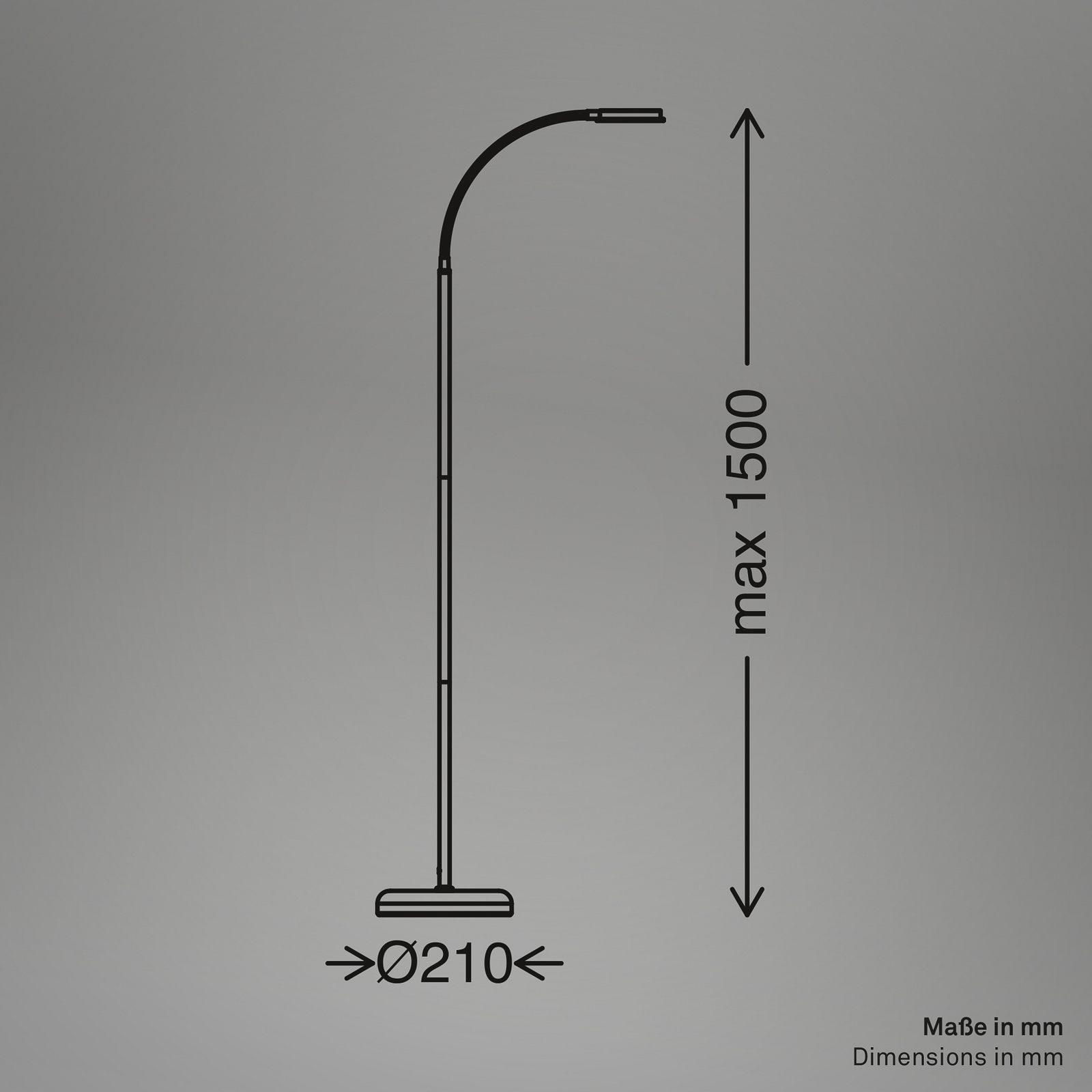 LED stāvlampa Megg, smilškrāsā, metāla, 3000 K, pieskārienu dimmeris