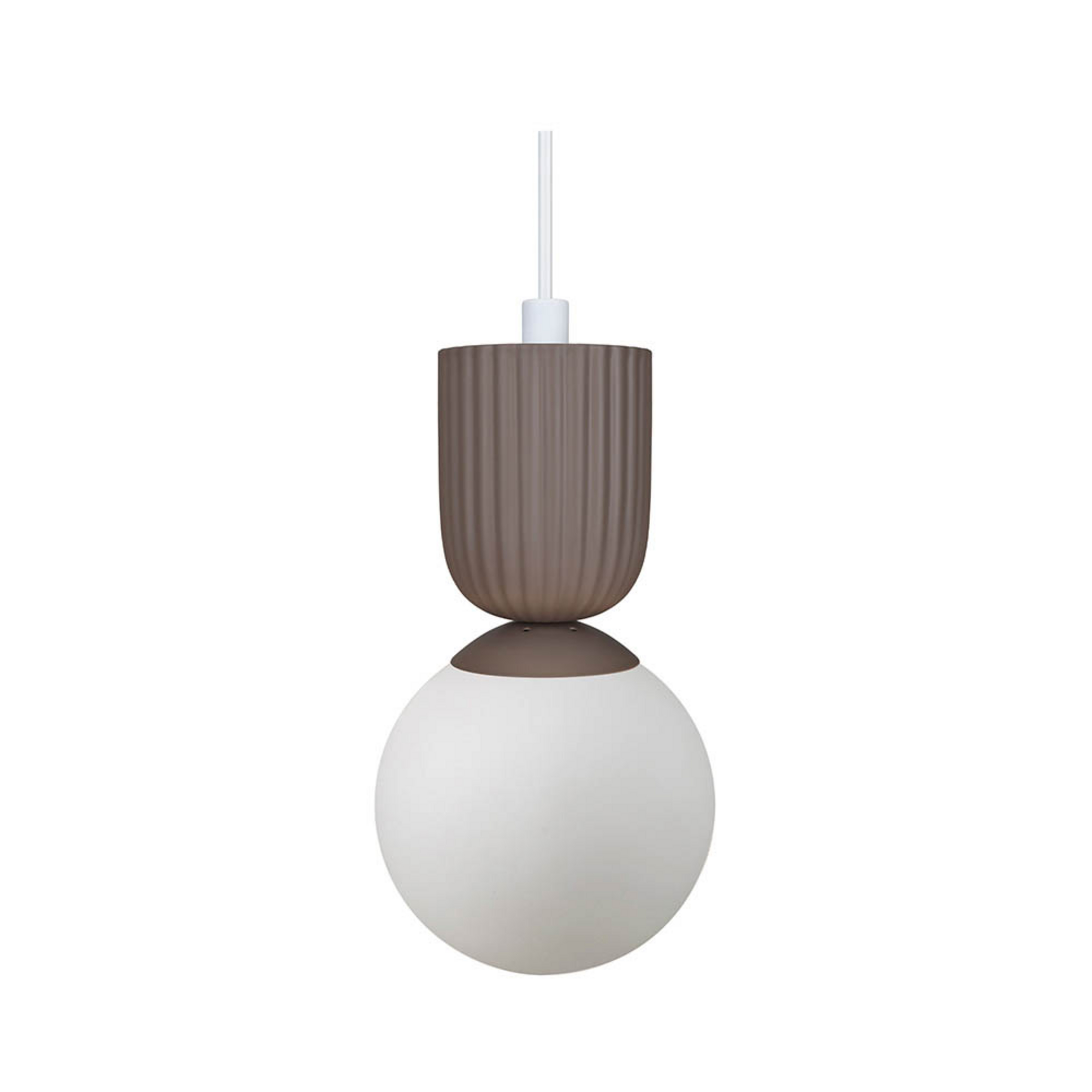 Suspension Sadie, marron clair, Ø 15 cm, verre/céramique