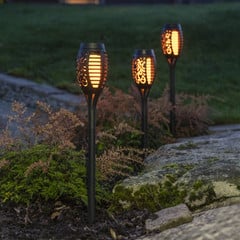 Lámpara LED solar Flame Mini set 3 ud