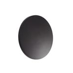 Venkovní nástěnné svítidlo Selinel, Ø 23 cm, s číslem domu, černé, kovové –