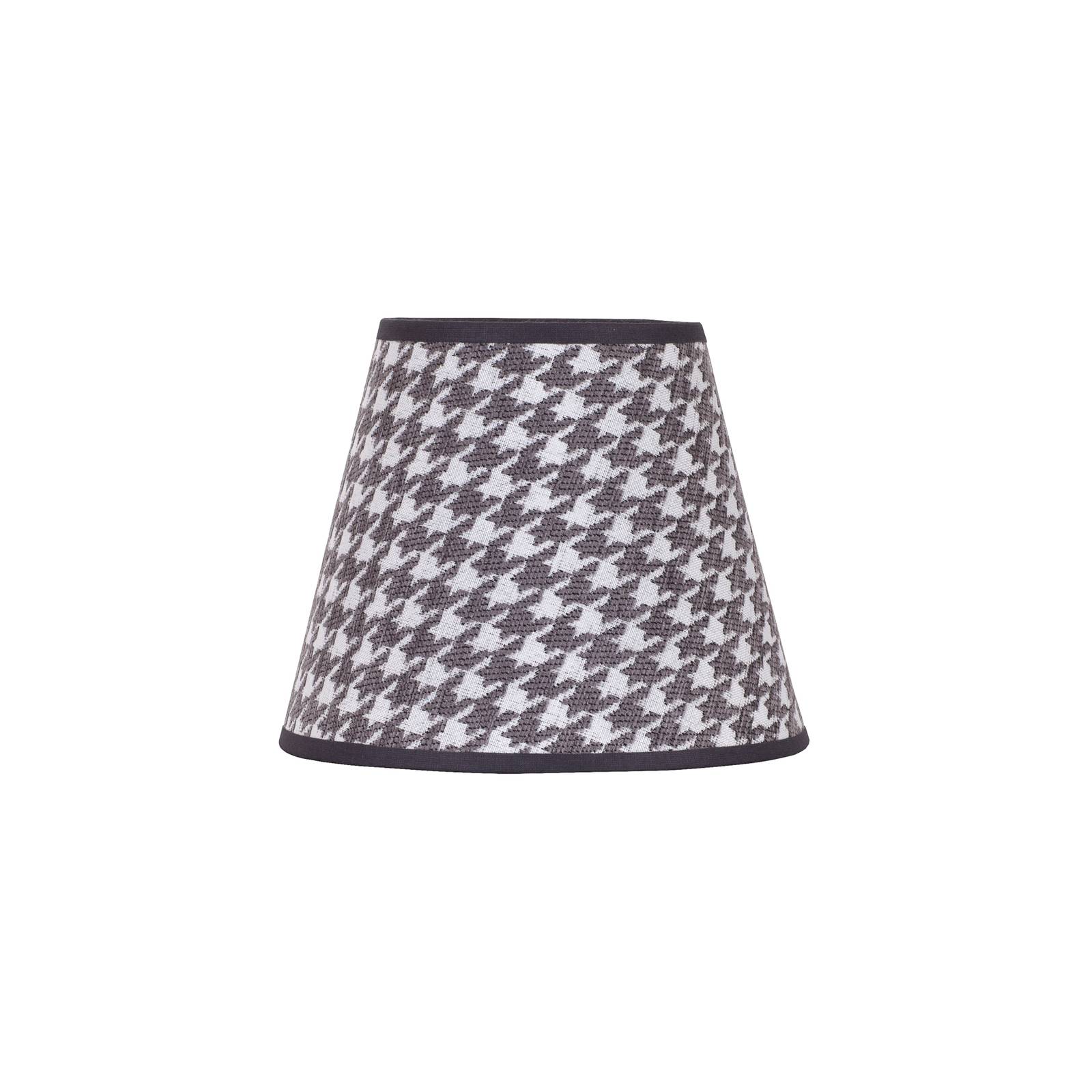 Euluna Sofia lampshade 15.5 cm, houndstooth pattern grey - Silver