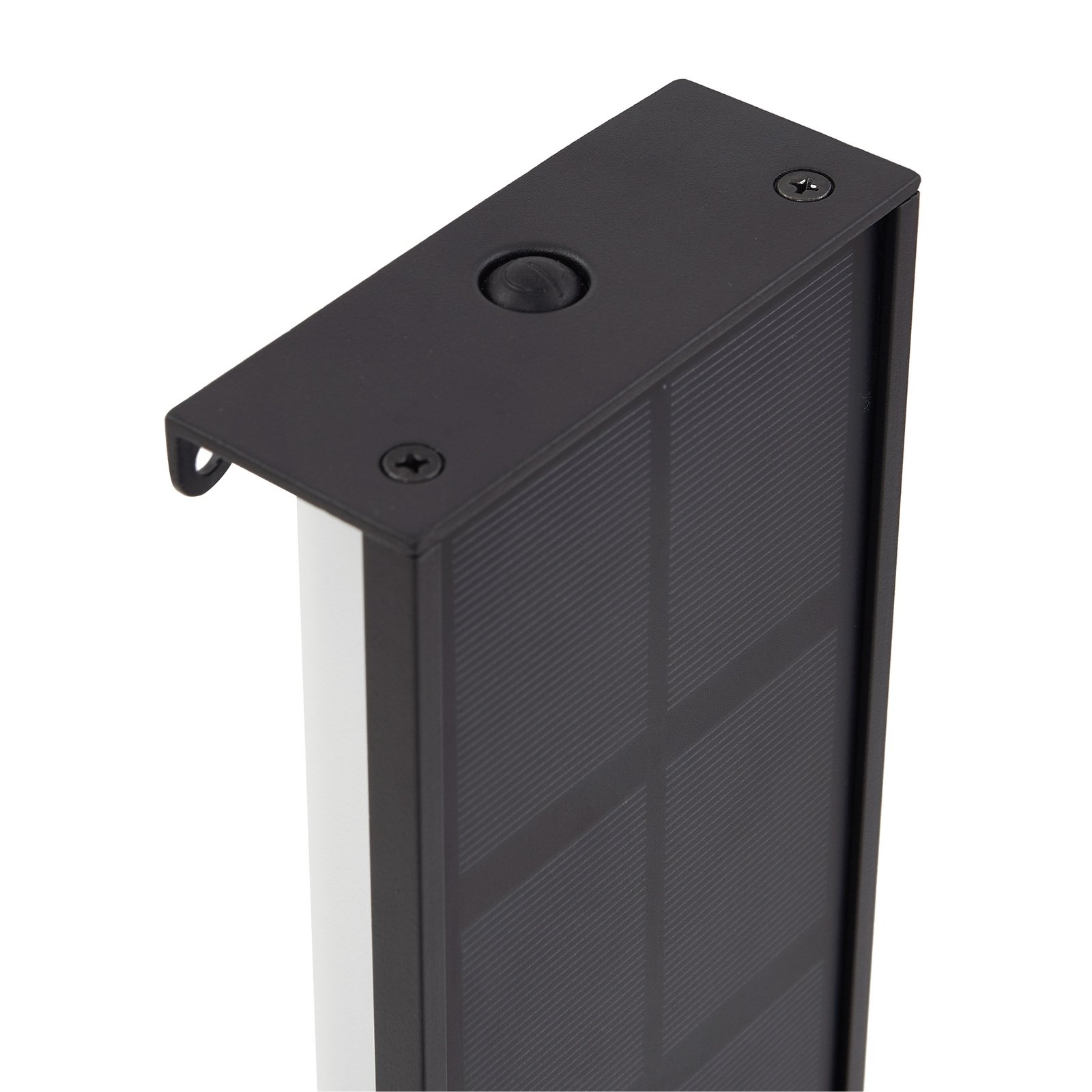 Lindby LED solar wall light Laarni, dimmable, IP54, black