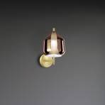 Wall lamp X-Ray, copper/gold-coloured, height 27.5 cm, glass