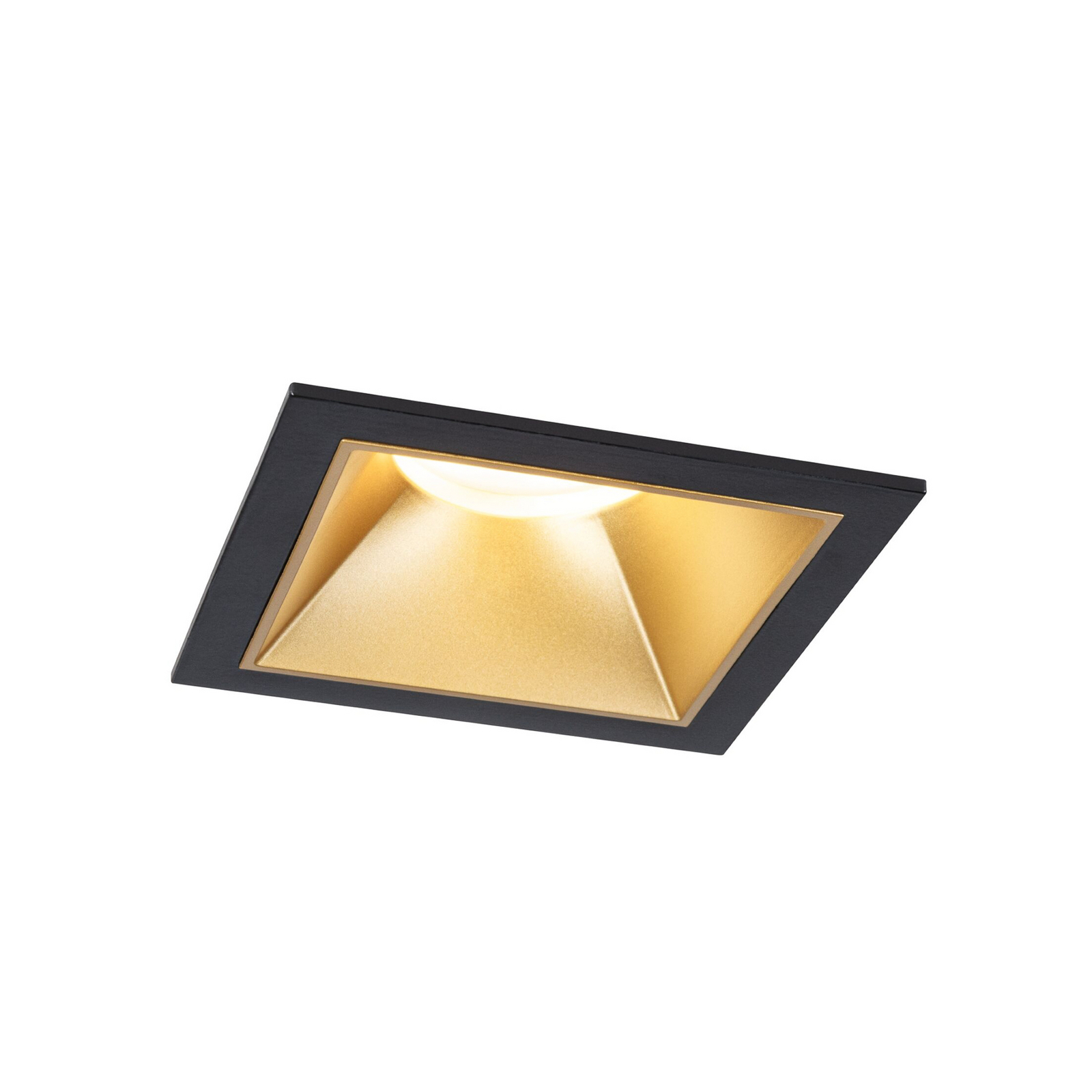 Paulmann LED ugradbena svjetiljka Cole Coin crna/zlatna četvrtasta IP44