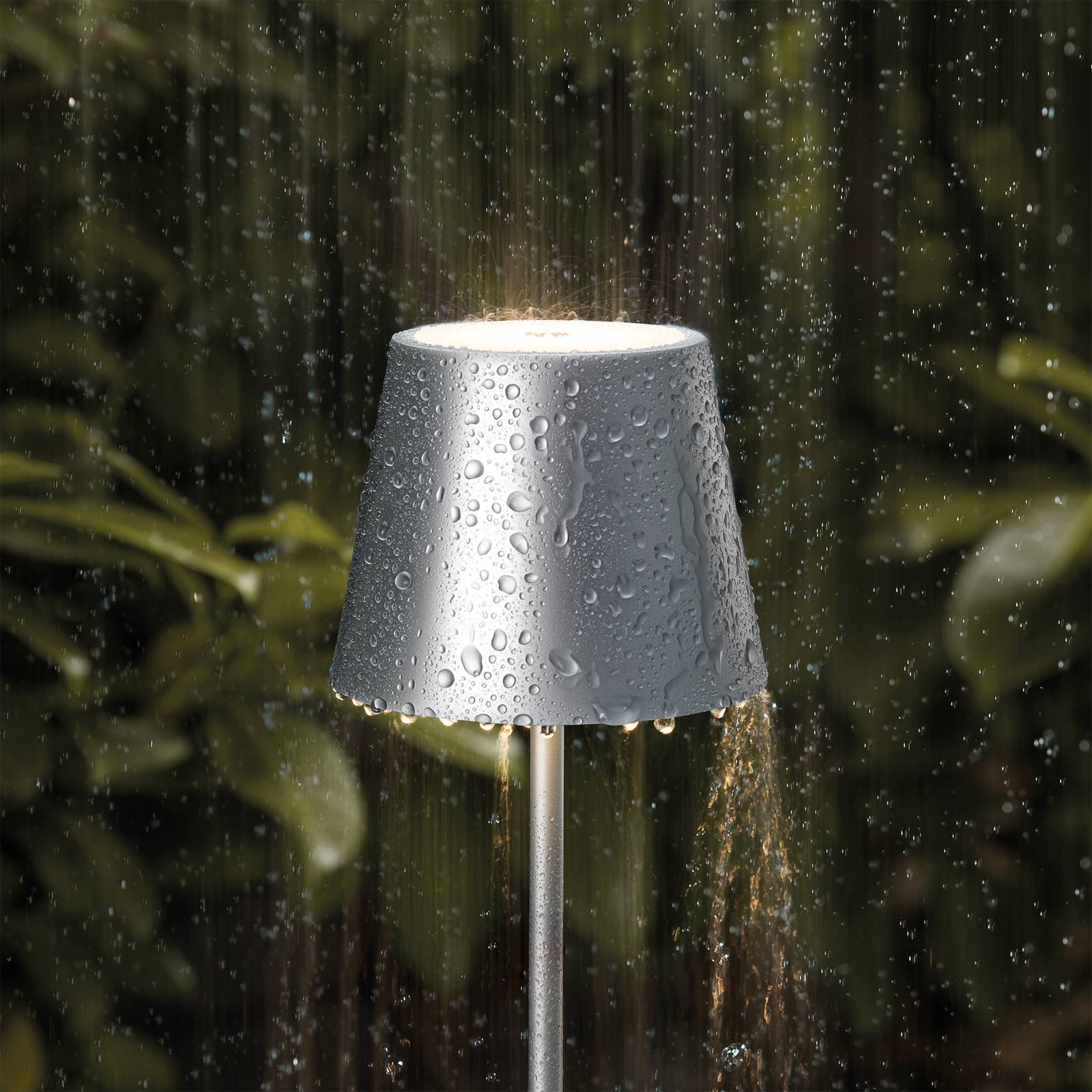 Sigor nuindie mini led akkus asztali lámpa 25cm ezüst