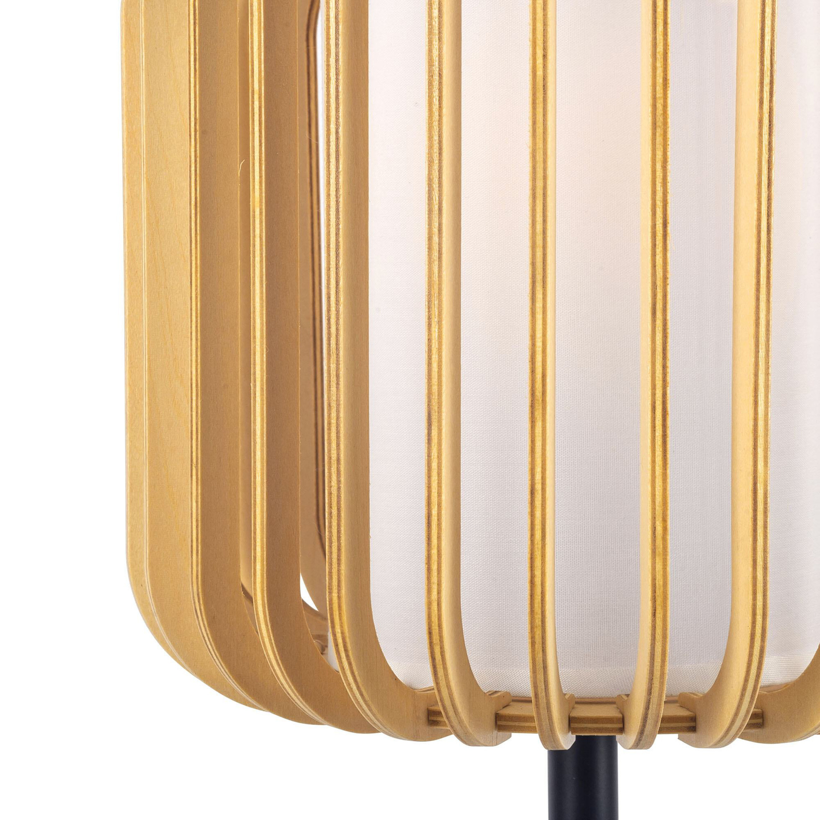 Forlight lampe de table Viva, marron clair, bois/métal, hauteur 49 cm