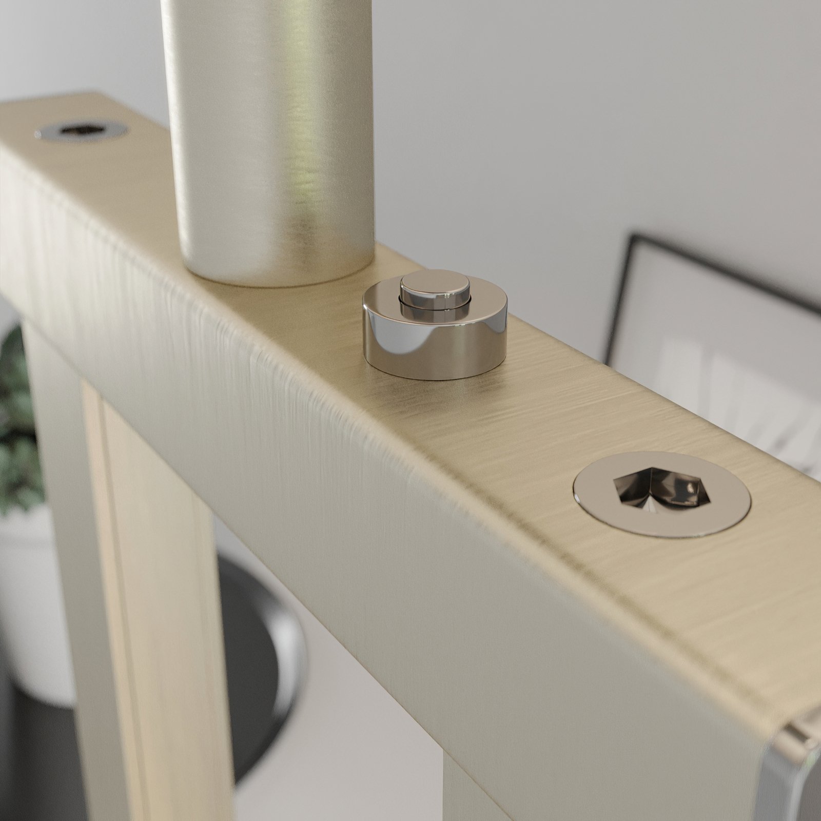 Sigurd Pöytävalaisin White/Nickel - Lindby