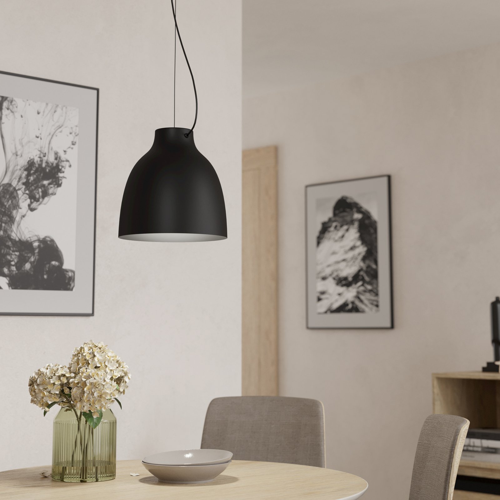 EGLO Camasca suspension, à une lampe, noire