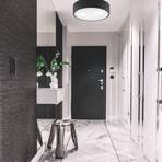 Taklampe Kimban av metall, Ø 36 cm, svart