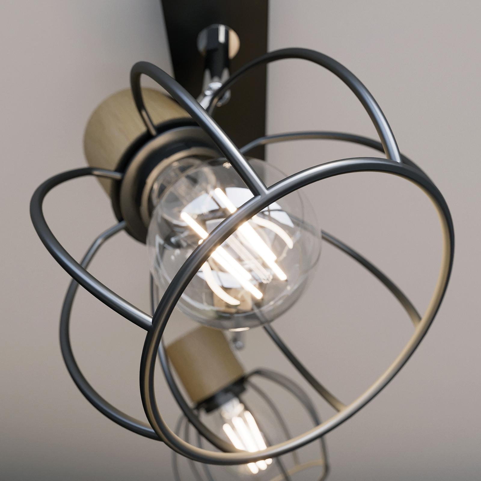 Envostar Fence loftslampe i metal/træ, 2-lys.