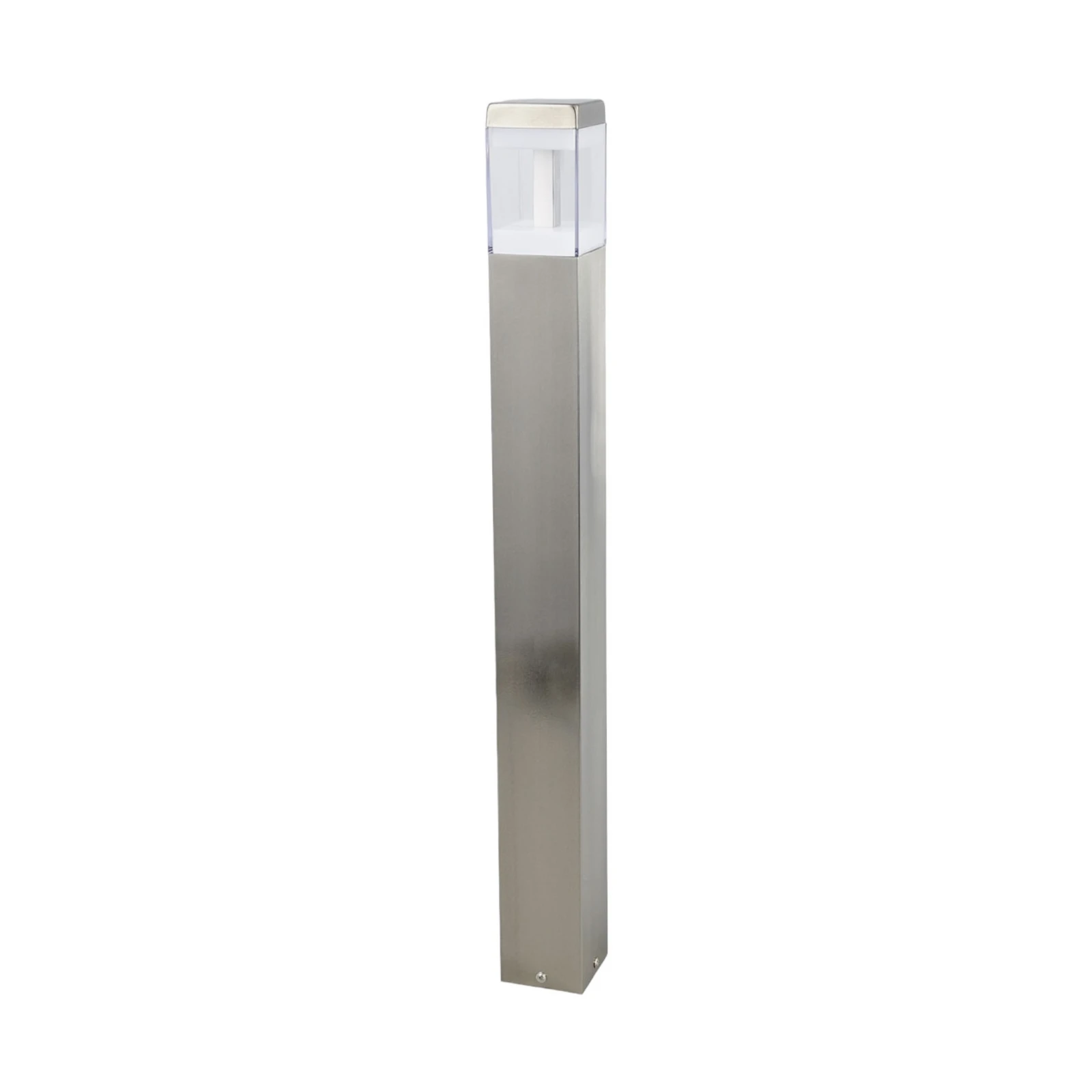 Bornes lumineuses LED Lindby Baily, hauteur 80 cm, acier inoxydable, IP44