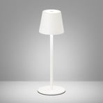 Tropea LED table lamp with battery, sandy white